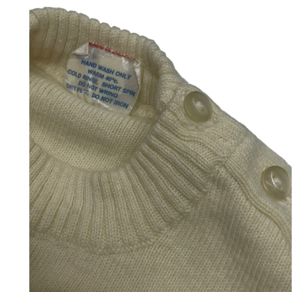 Cream yellow baby Ireland Sweater with Green Logo shamrock - Picture 4 of 4